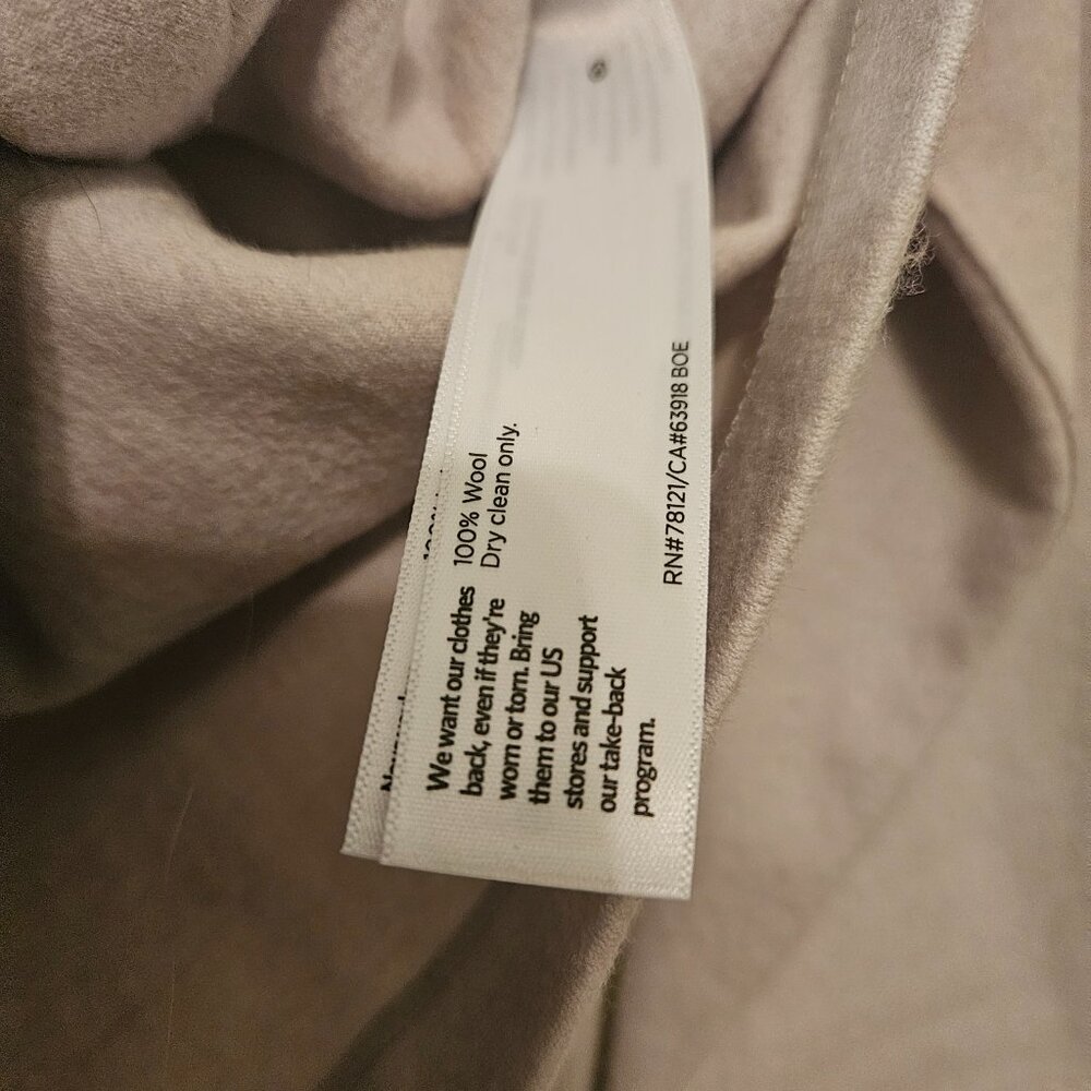 Eileen Fisher Boiled Wool Mandarin Collar Shirt Jacket Chalk SZ 1X - Picture 11 of 12